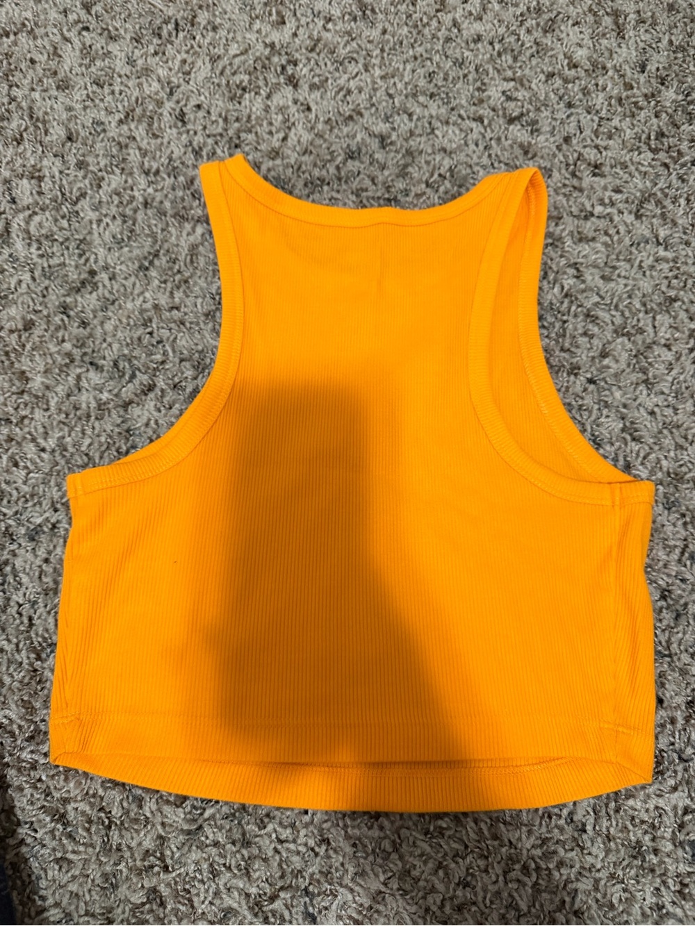 Wild Fable Bright Orange Ribbed Racerback Crop - Picture 3 of 3